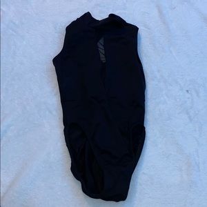 black leotard